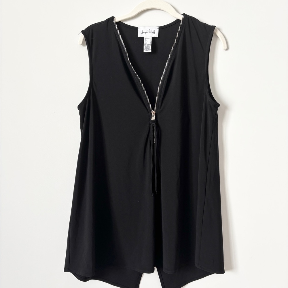 Joseph Ribkoff Black Zip Up Top